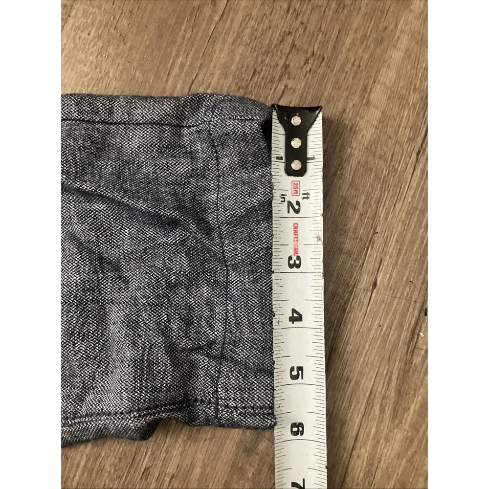 Banana Republic Mason Athletic Tapered Pant Men's 30x 27Blue Linen Blend HEMMED